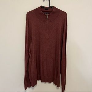 Maroon Brooks Brothers Quarter Zip XL